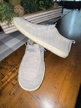 Hey Dude Casual Wendy Knit Slip-On Sneakers - Light Gray